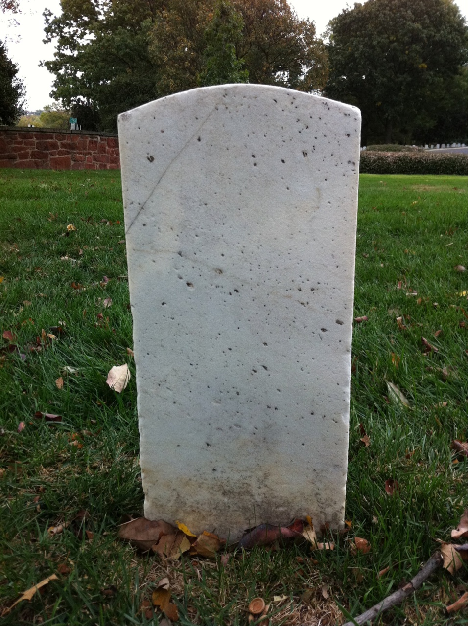 Back of headstone — Robert Mckenney