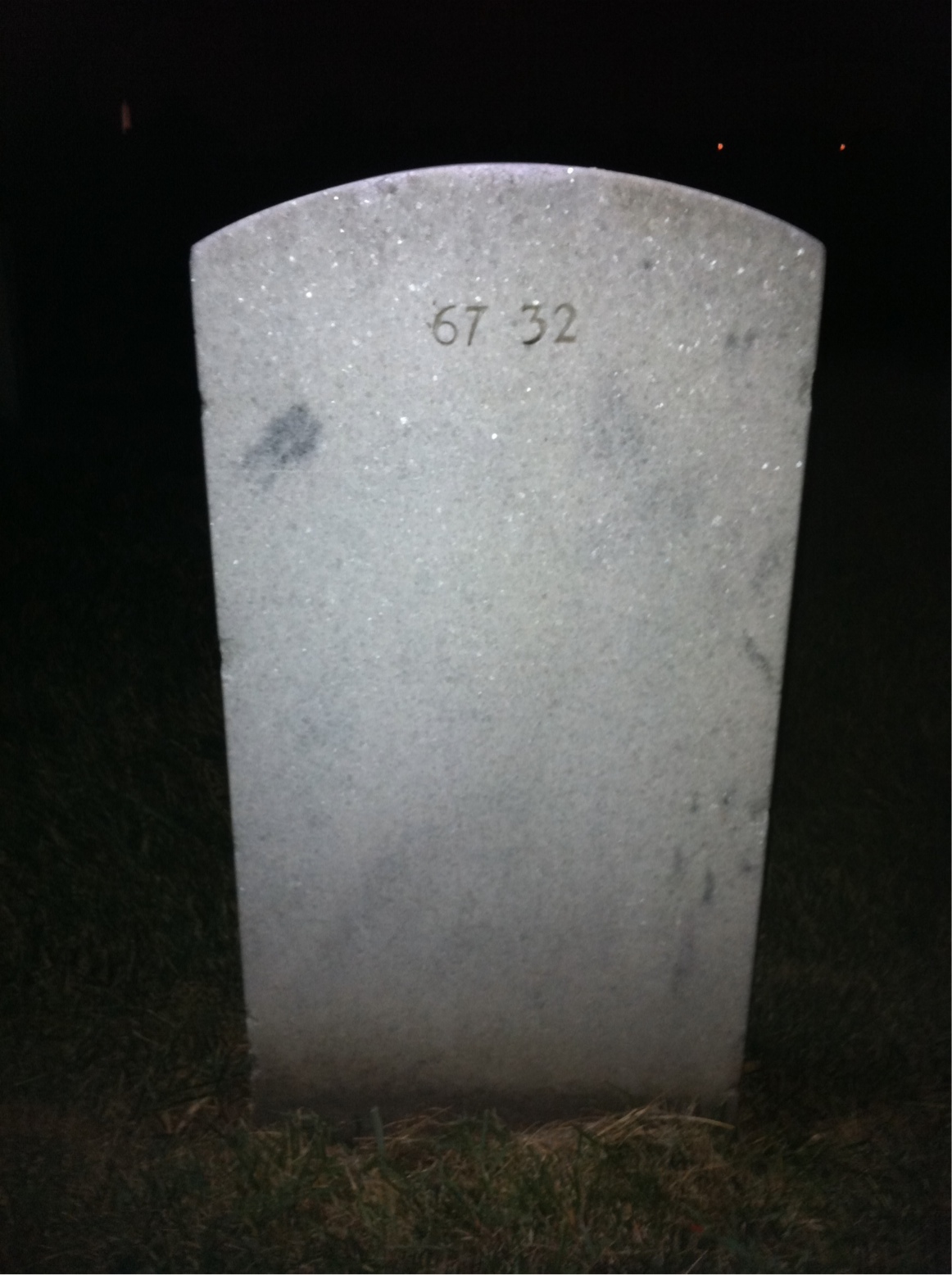 Back of headstone — Jasper Mims
