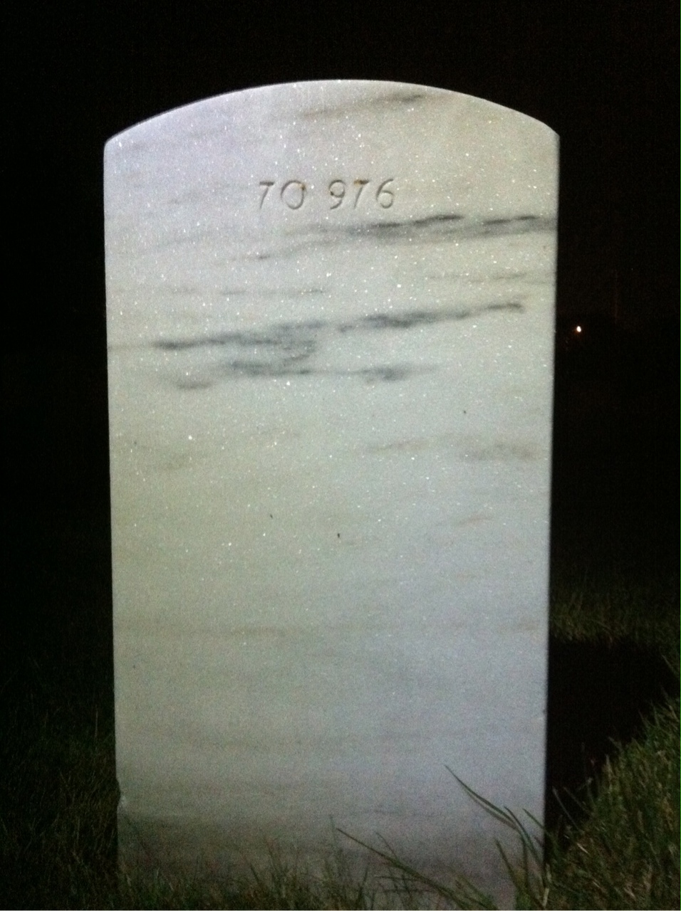 Back of headstone — Samuel Cummings