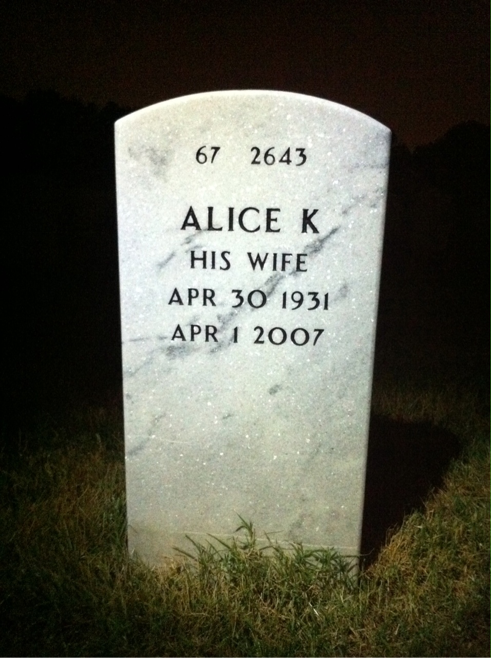 Back of headstone — Philip Guter