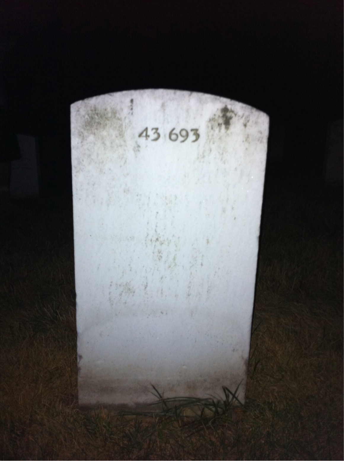 Back of headstone — William Moloney