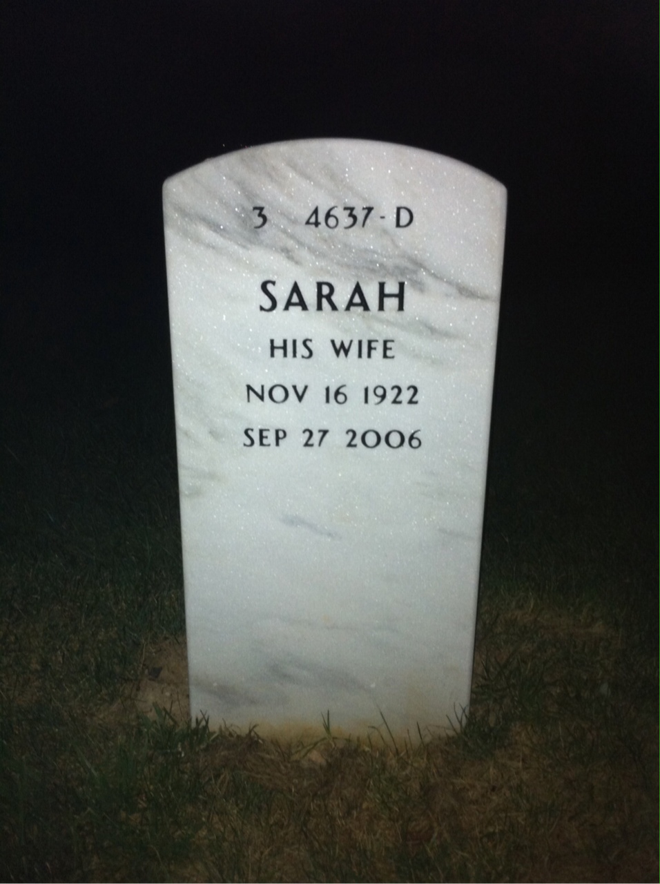 Back of headstone — Joe Midgett