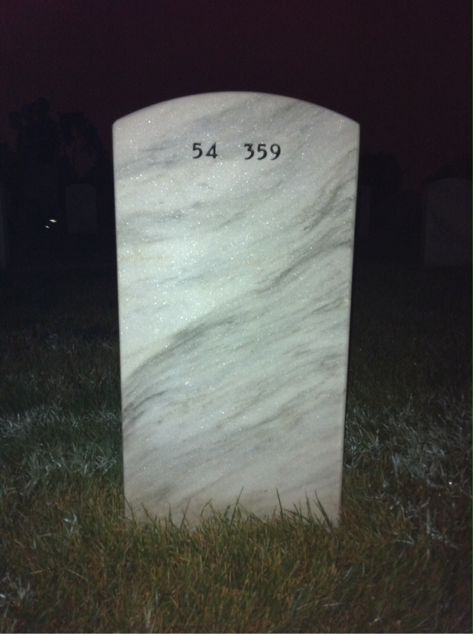 Back of headstone — James Armwood