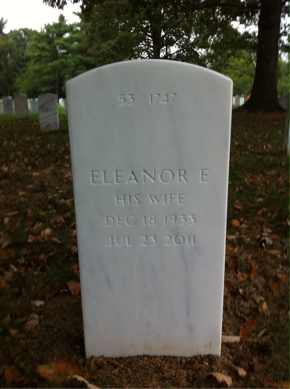 Back of headstone — James Baird