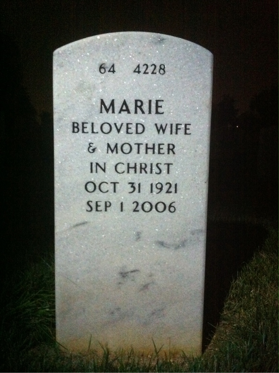 Back of headstone — William Andrews