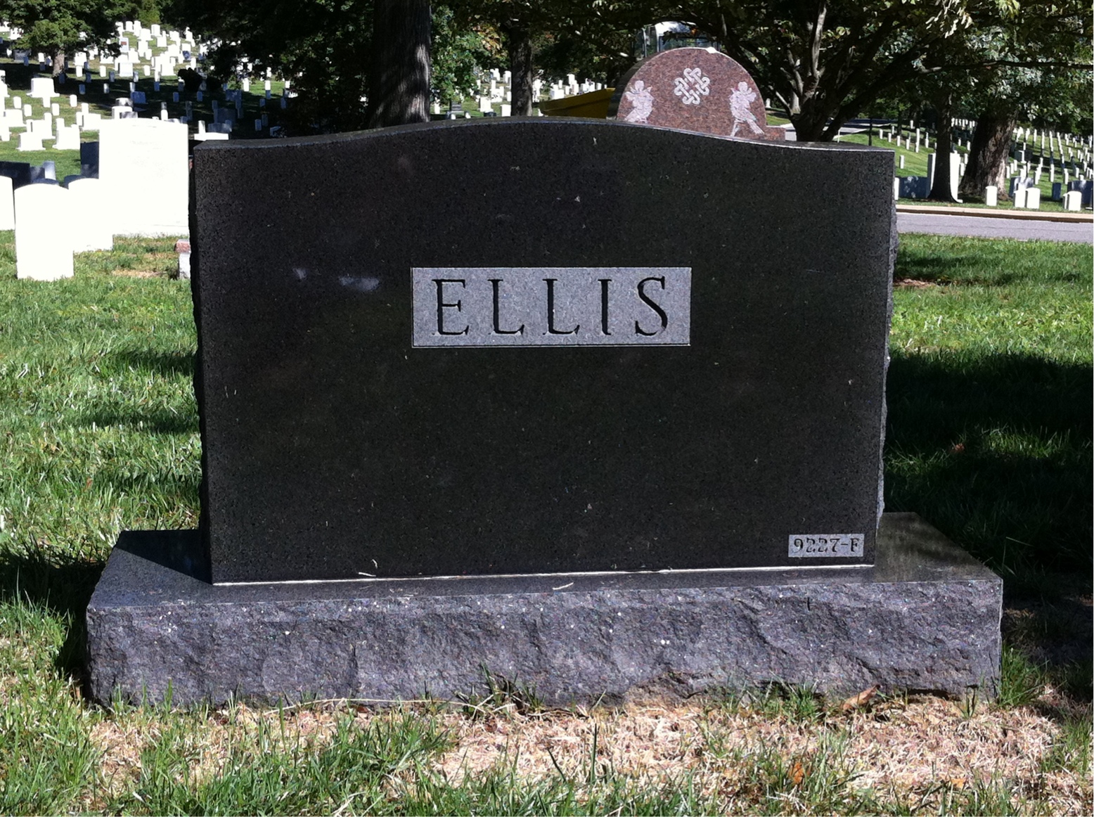 Back of headstone — Charlotte Ellis