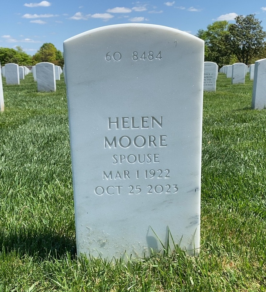 Back of headstone — George Kinney
