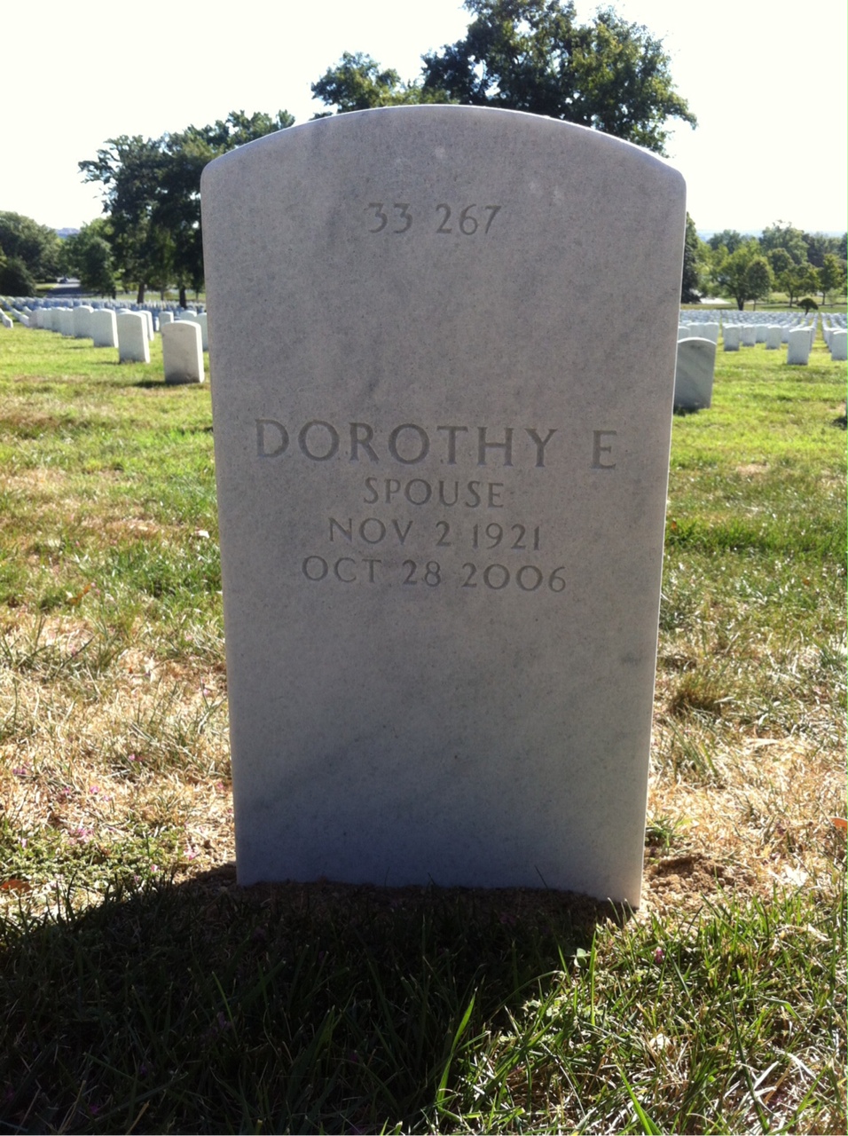 Back of headstone — John Kjellstrom
