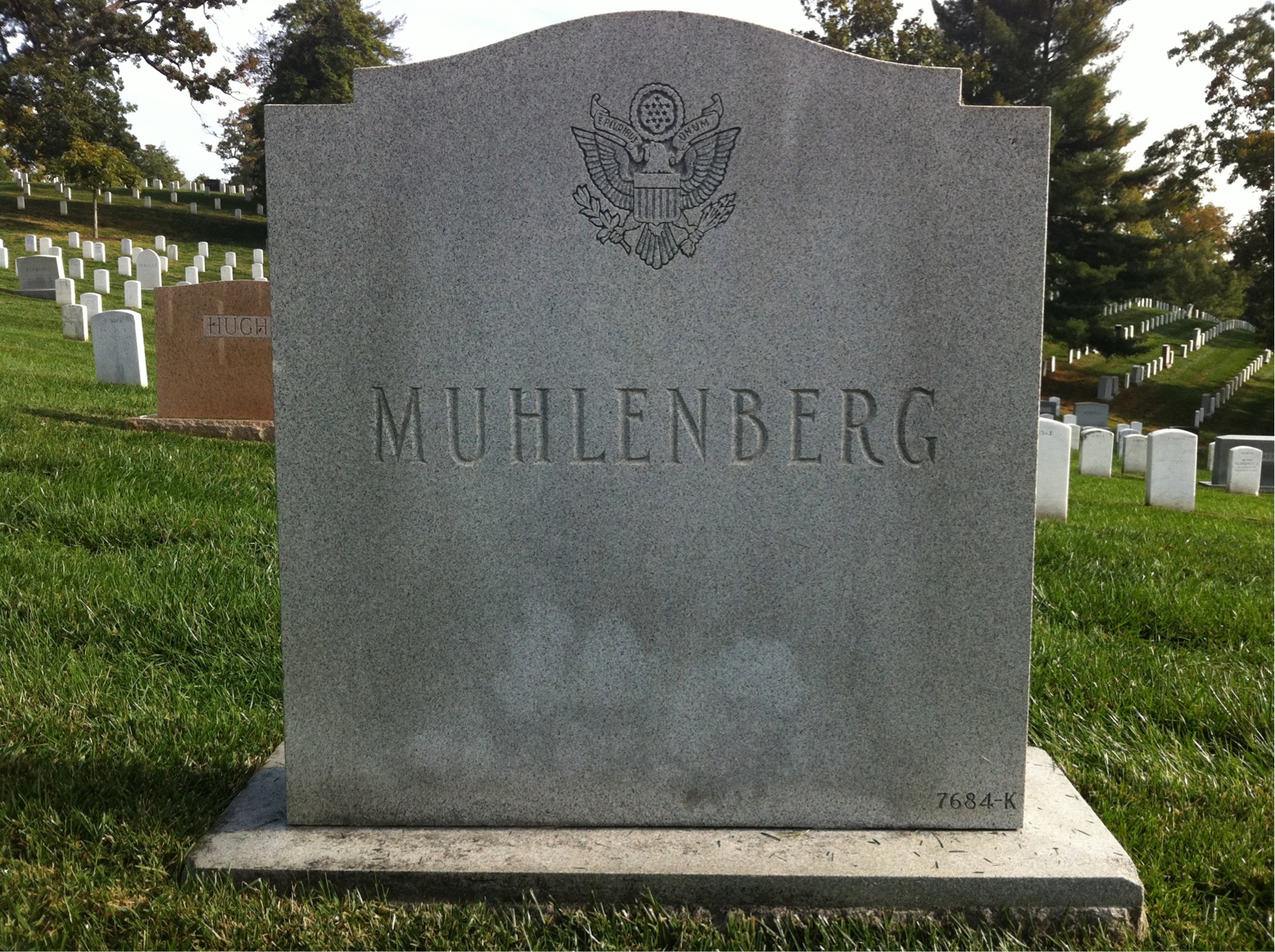 Back of headstone — Elizabeth Muhlenberg