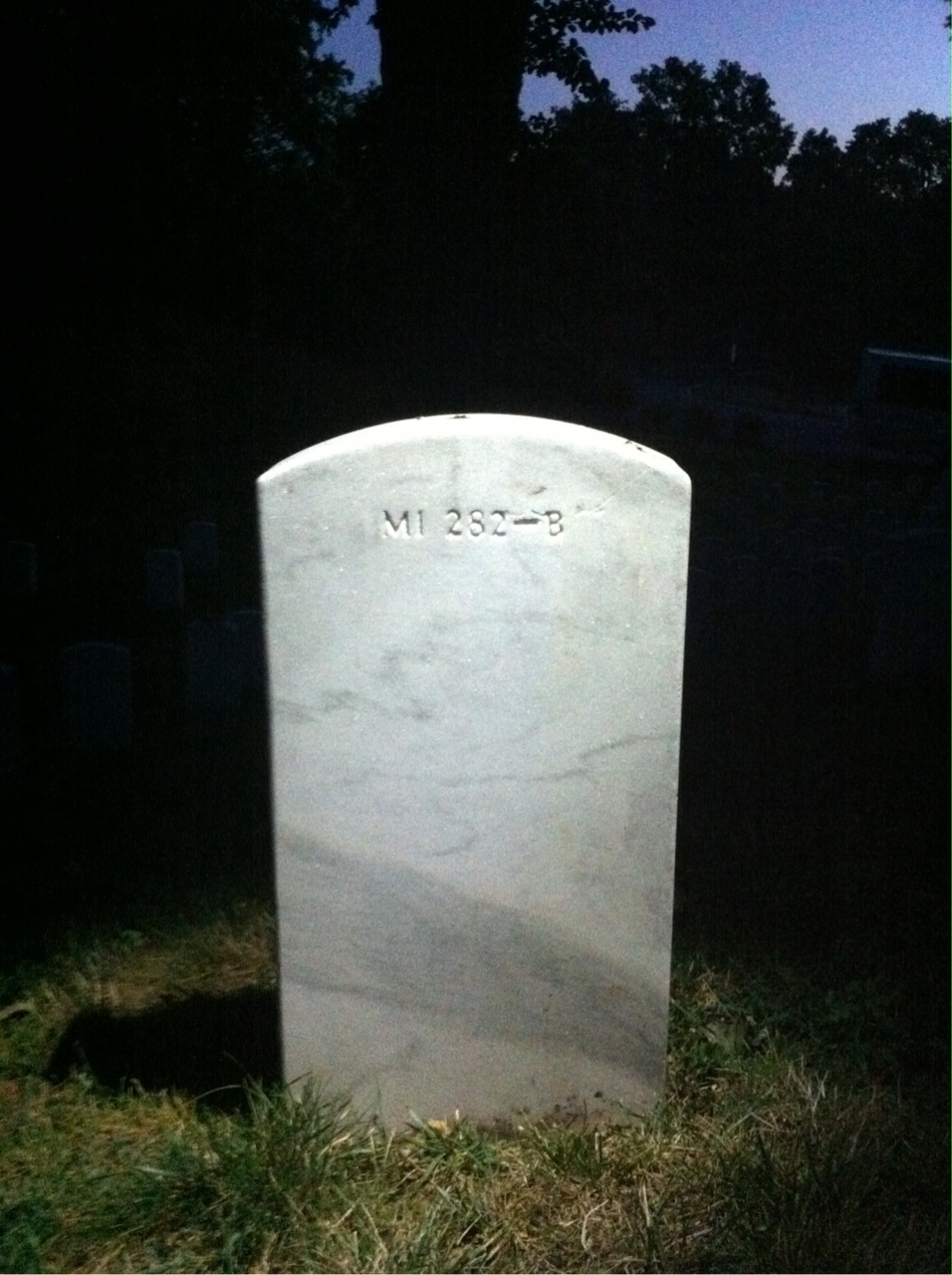 Back of headstone — Clatie Cunningham