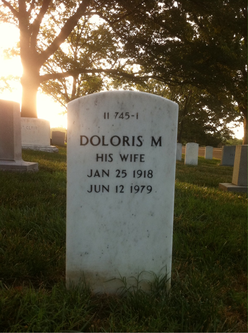 Back of headstone — Edward Bauser