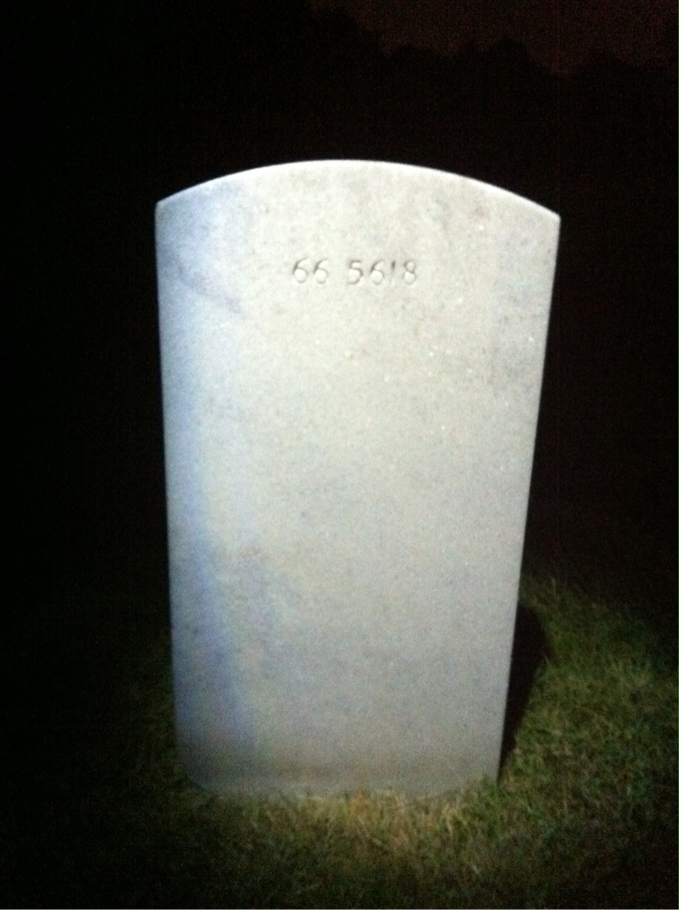 Back of headstone — James Mckenna
