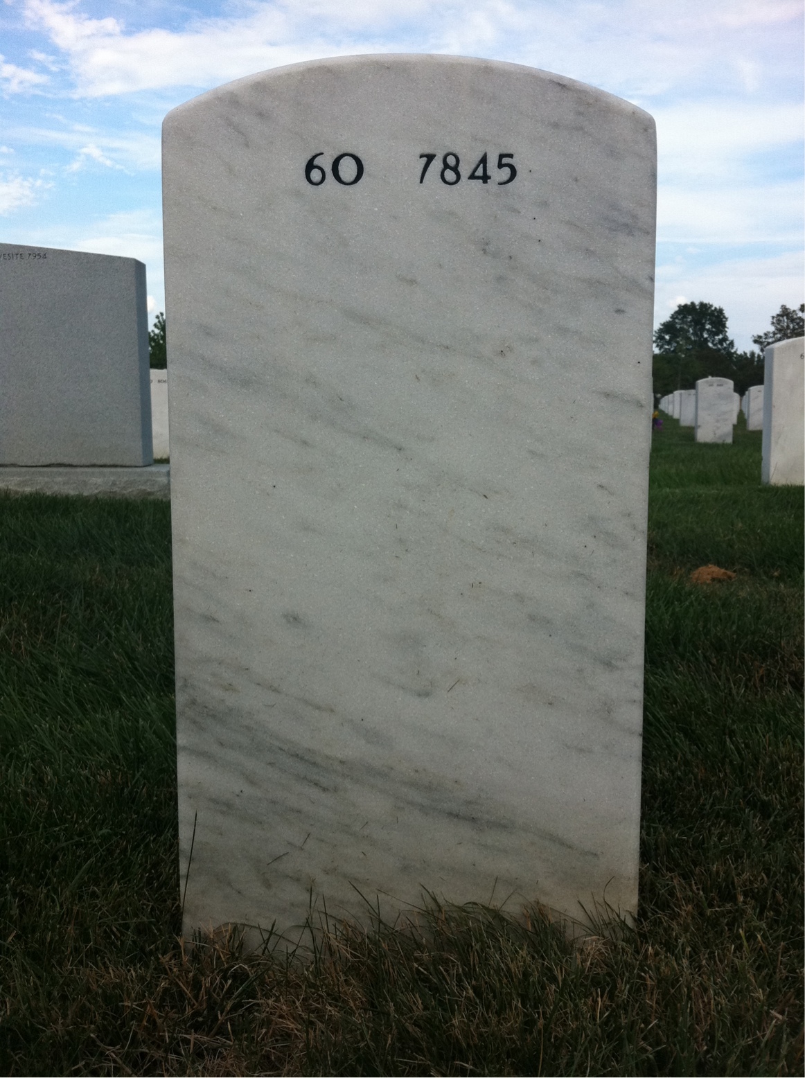 Back of headstone — Rodney Brunk