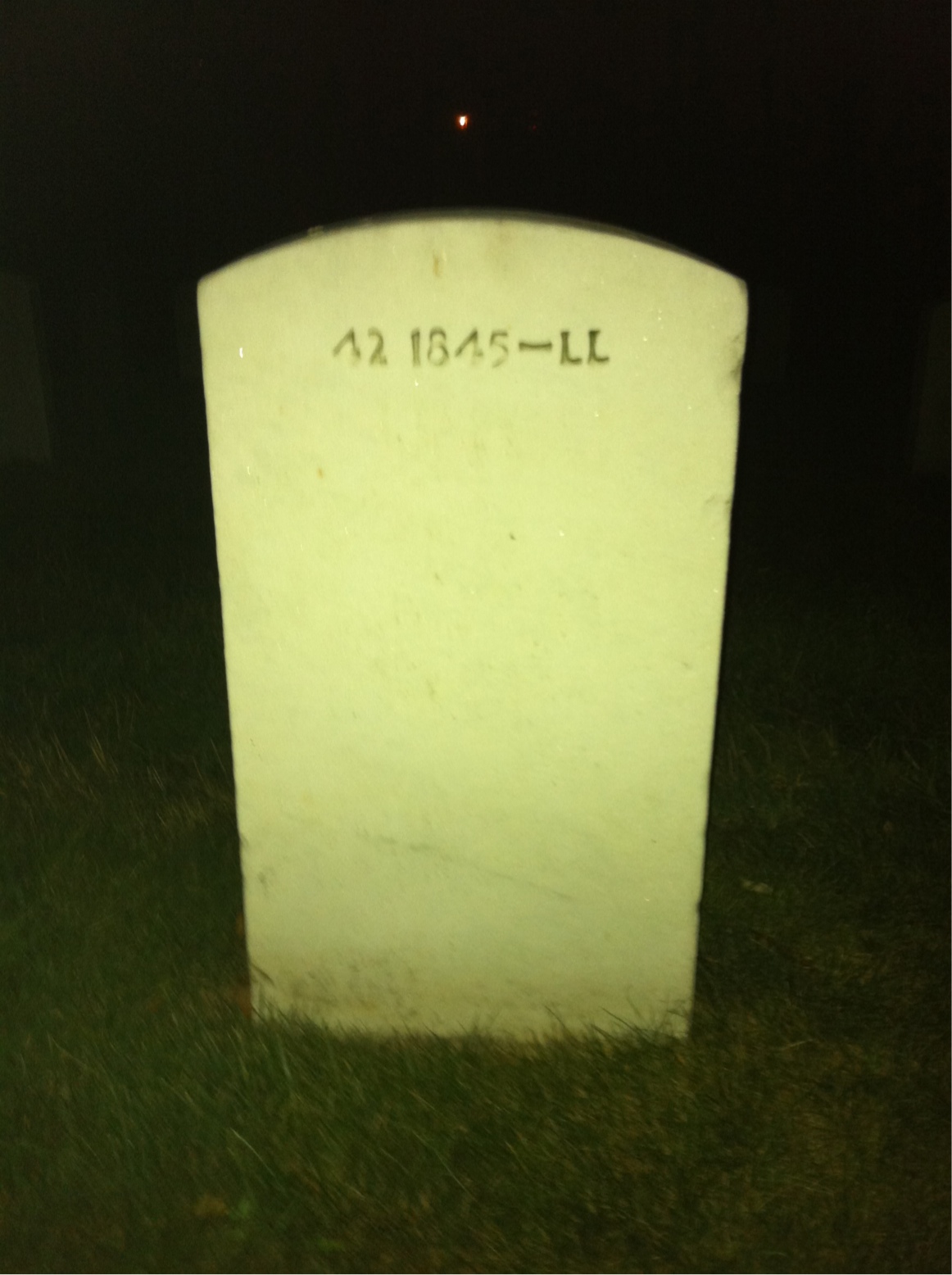 Back of headstone — Arnold Morris