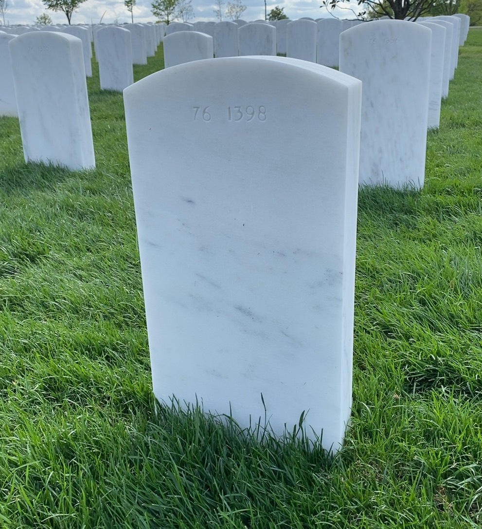 Back of headstone — William G Long