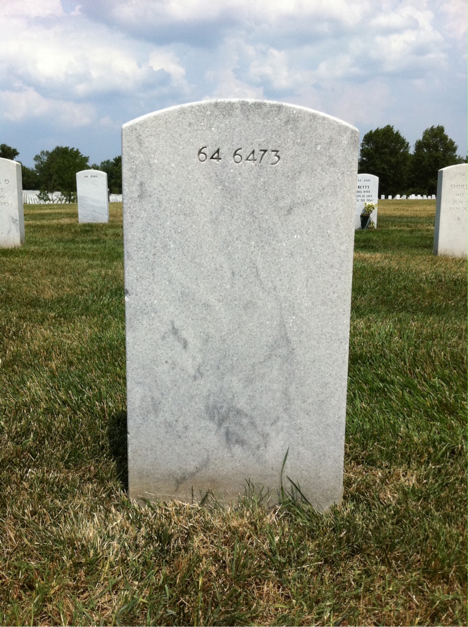 Back of headstone — George Misel
