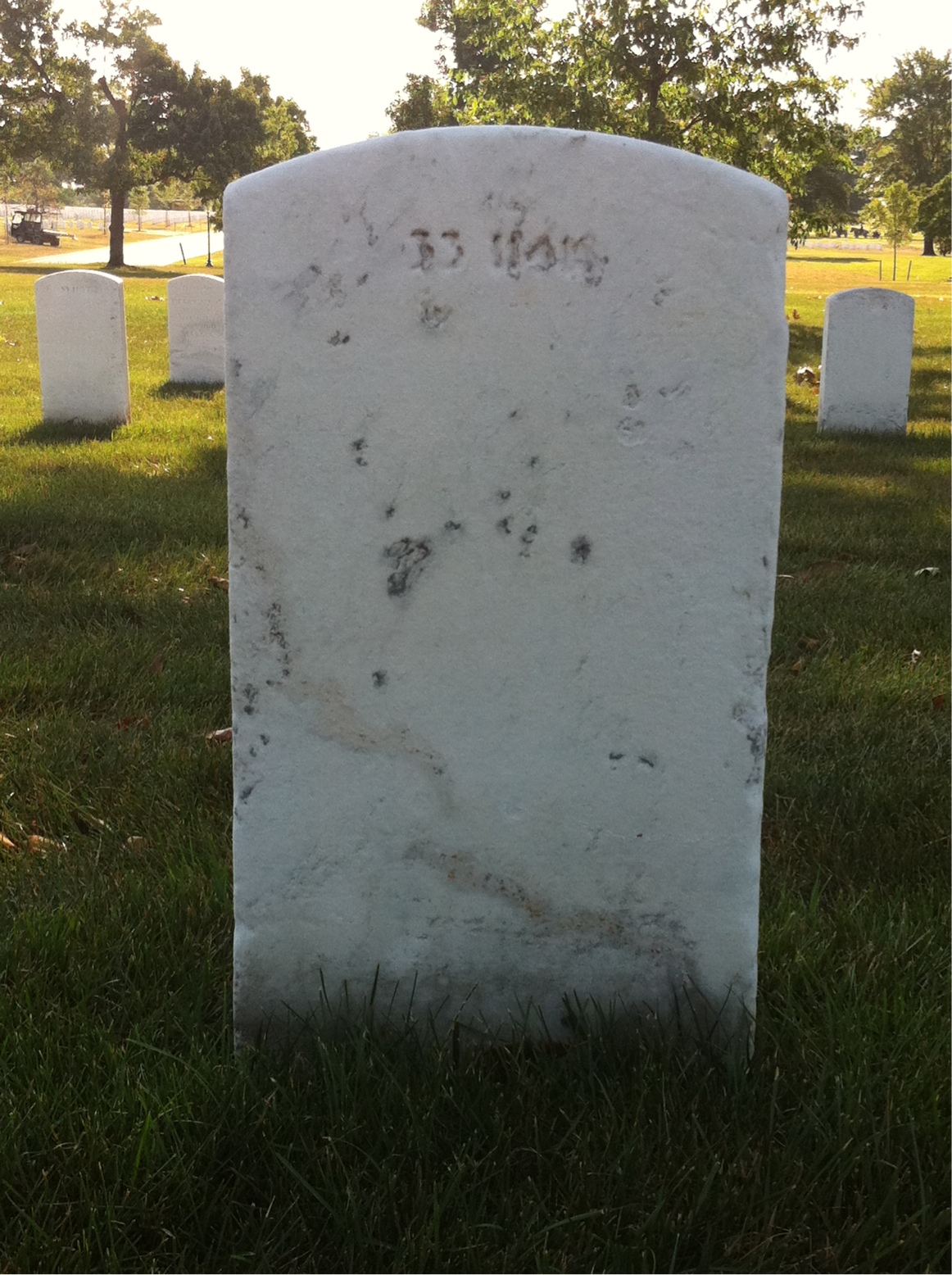 Back of headstone — Charles Barrett