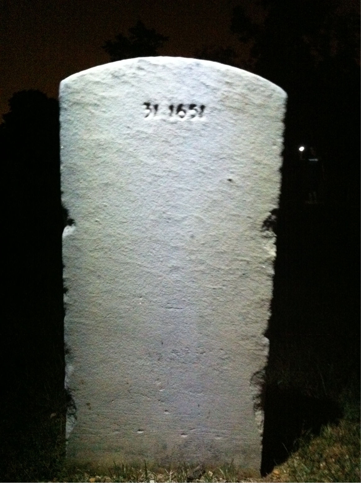 Back of headstone — Myrtle Acree