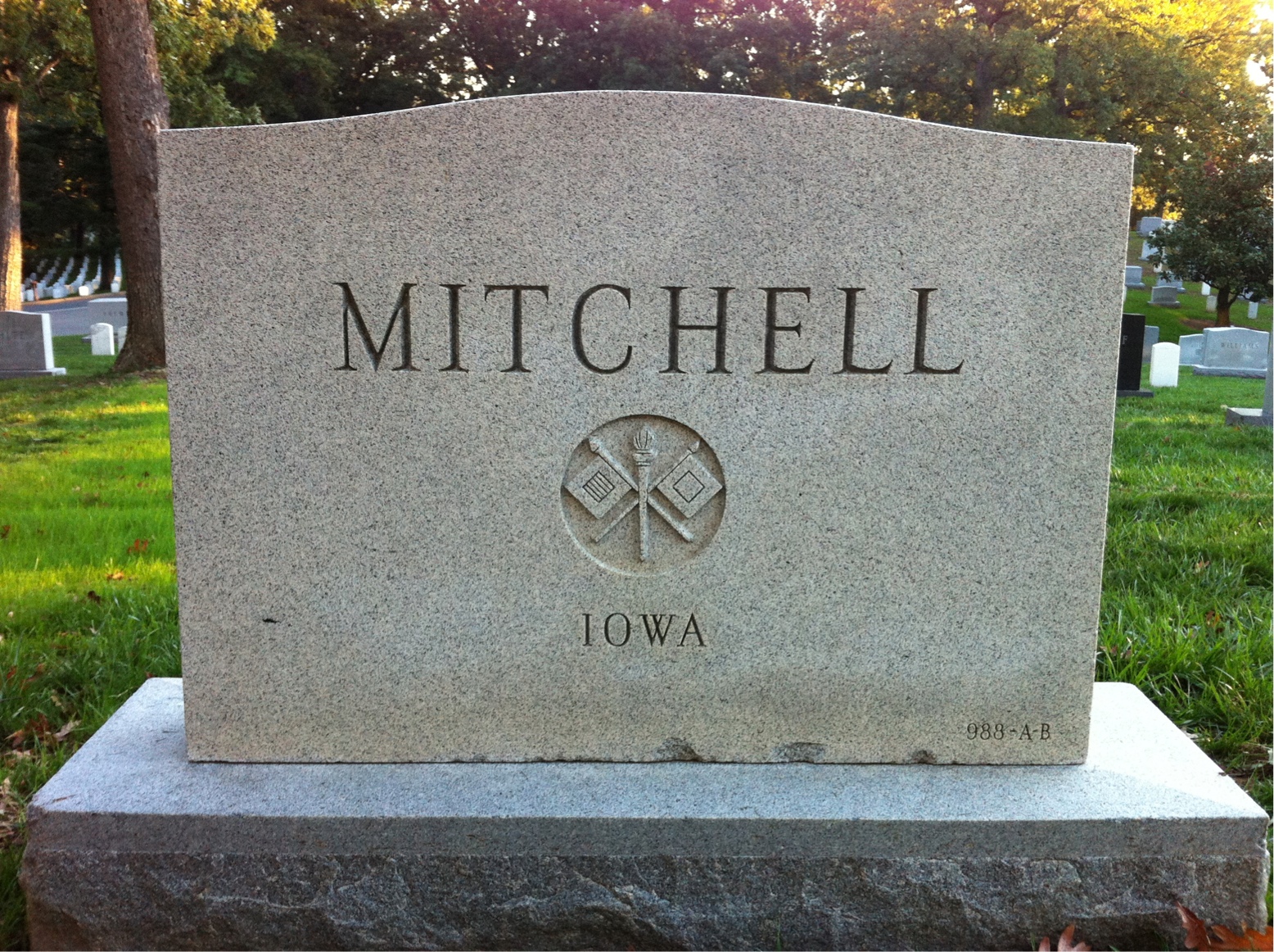 Back of headstone — Anna Mitchell