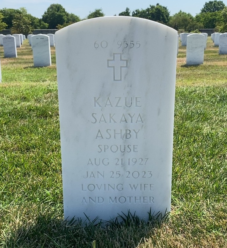 Back of headstone — Norman Ashby