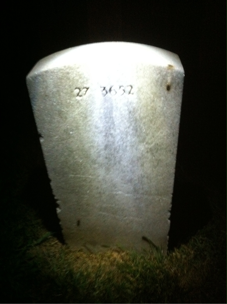 Back of headstone — Kitty Muret