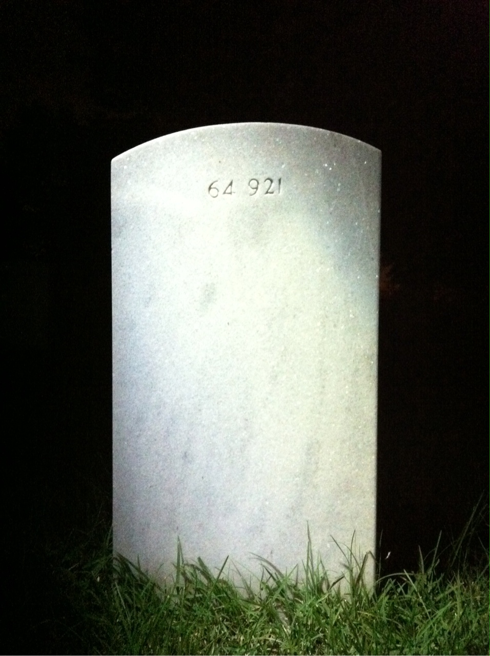 Back of headstone — Melvyn Ronald Blow