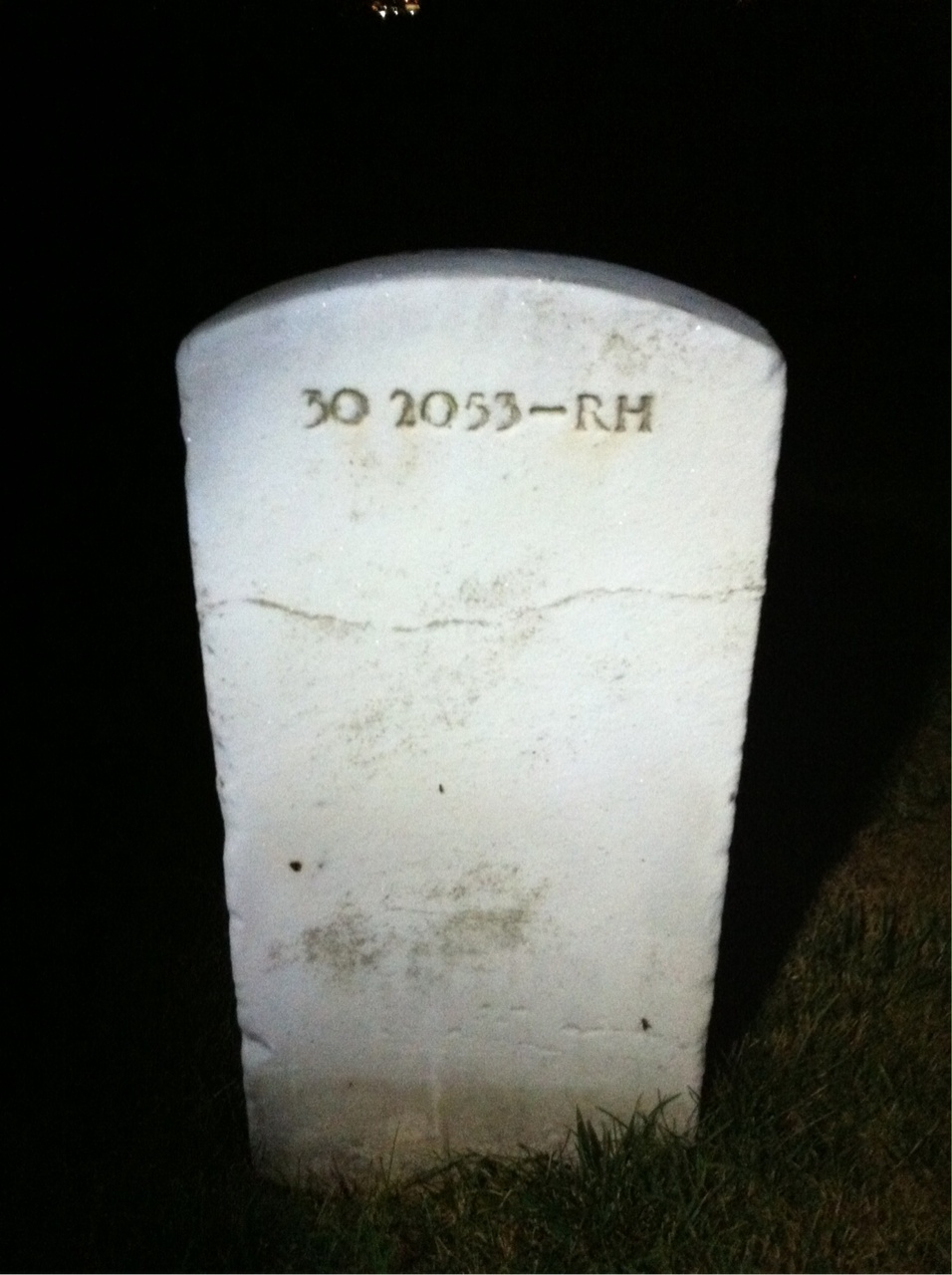 Back of headstone — Marion Mitchell