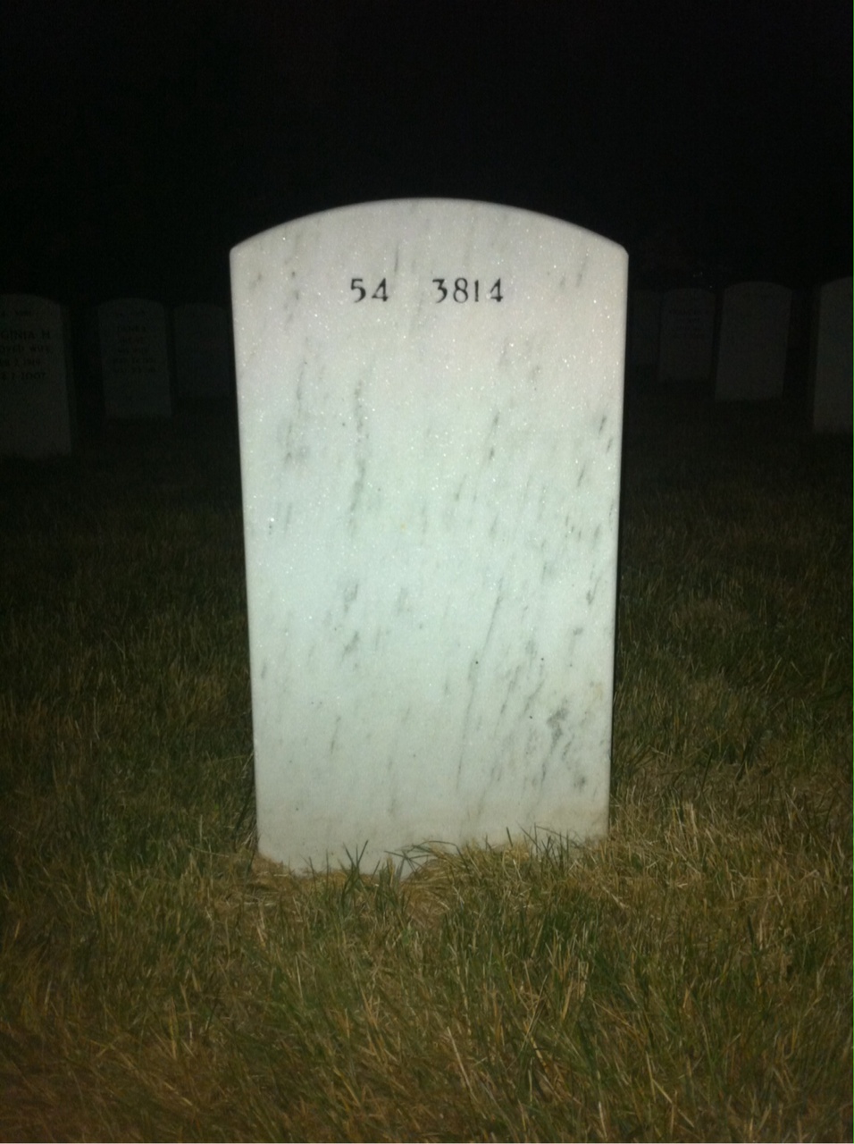 Back of headstone — William Fielding