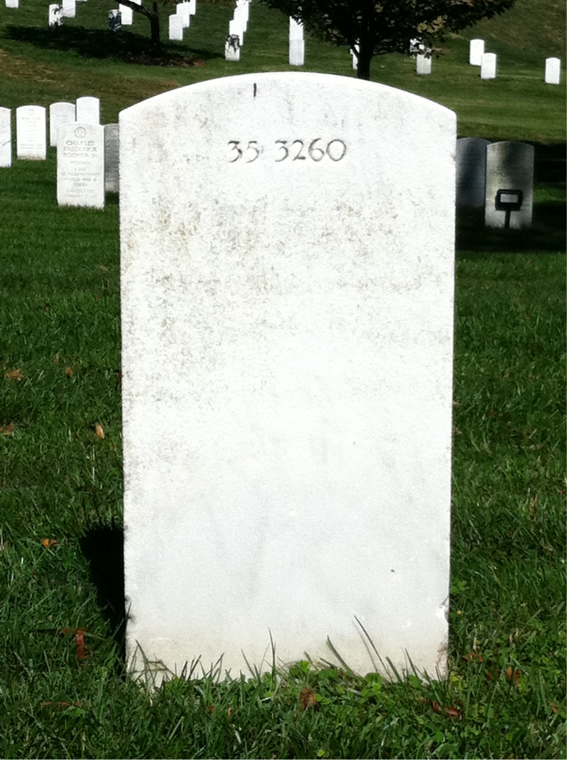 Back of headstone — Jeffrey Montgomery