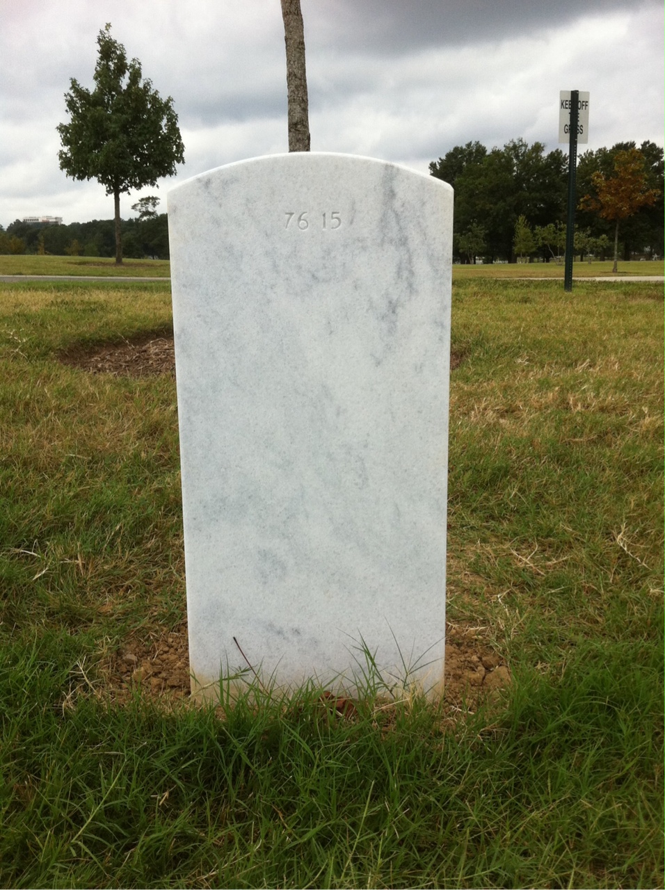 Back of headstone — Ralph Asbridge
