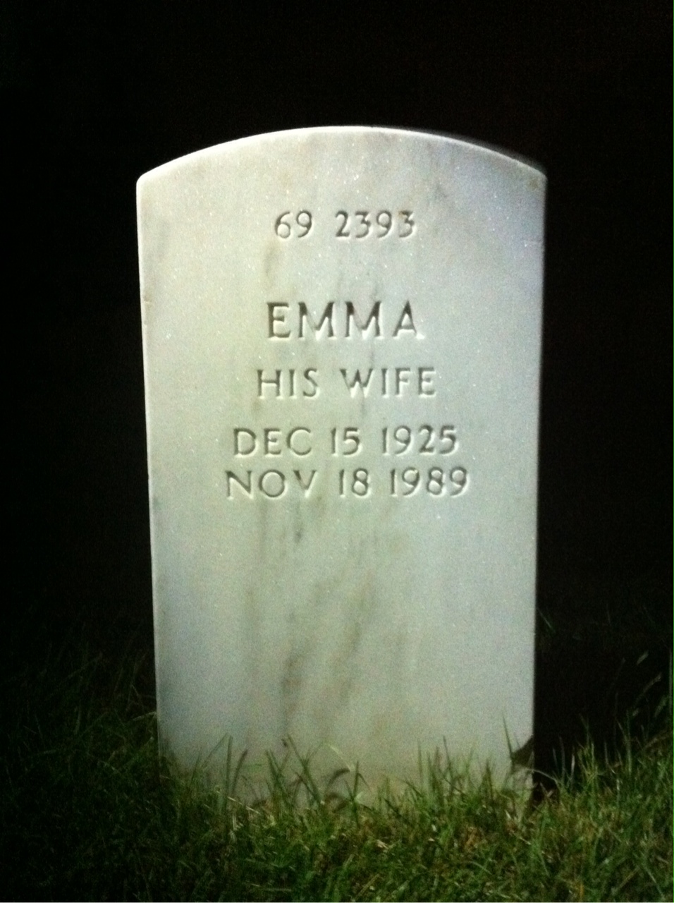 Back of headstone — William Gregg