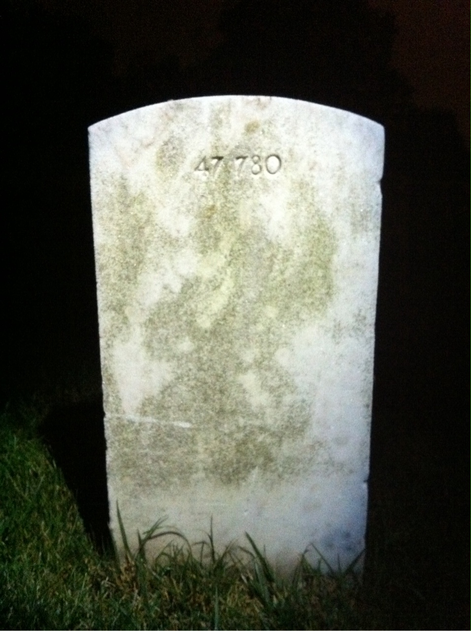 Back of headstone — Katherine Allen