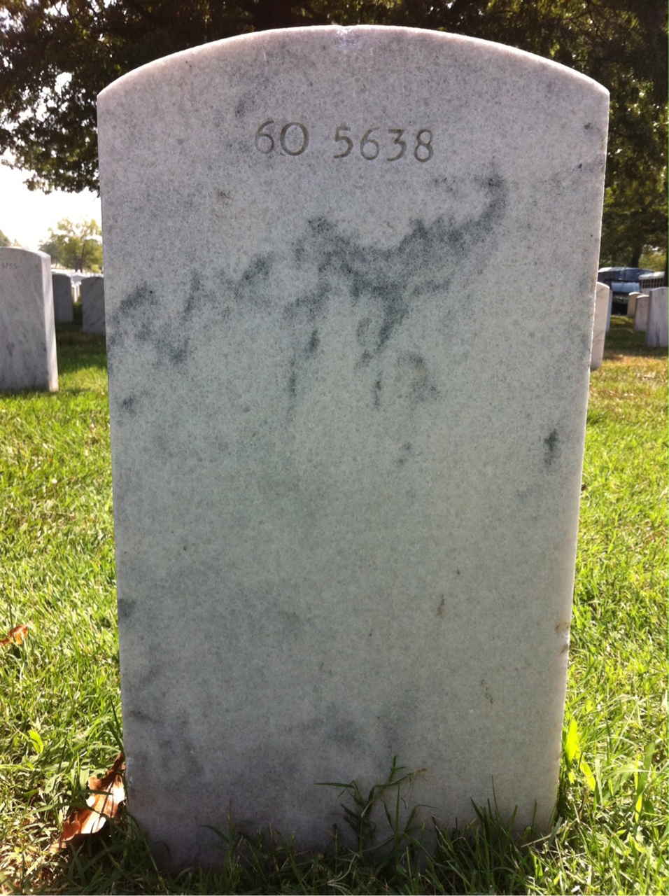 Back of headstone — Scott Just Hankerson