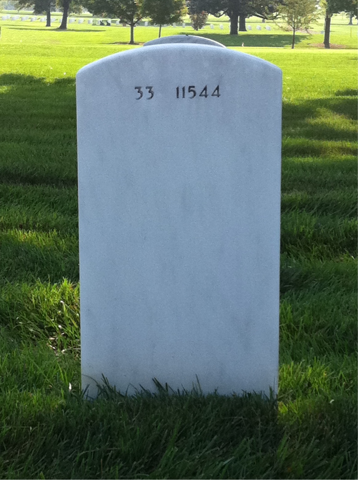 Back of headstone — Herbert Lamb