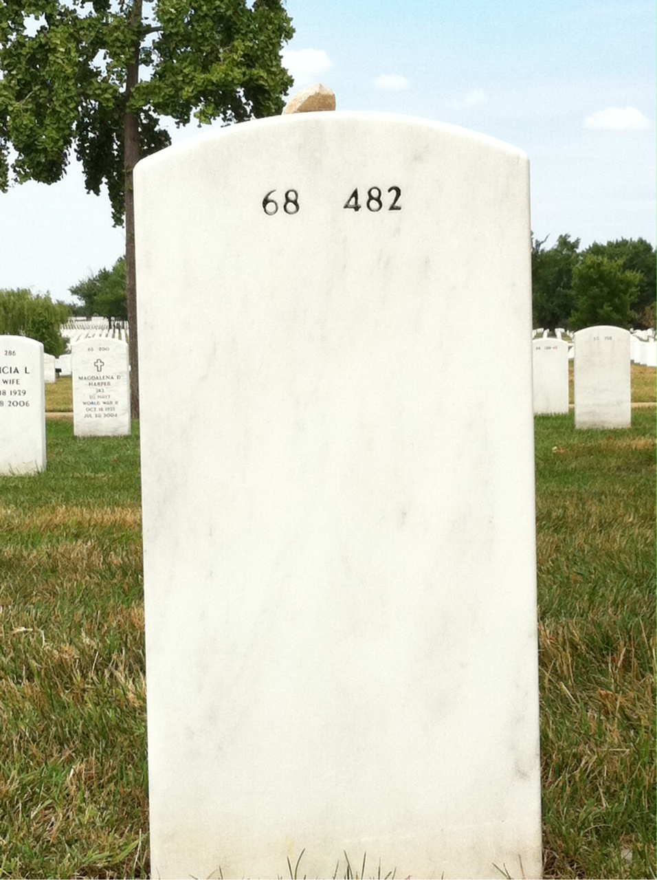Back of headstone — John Pemberton