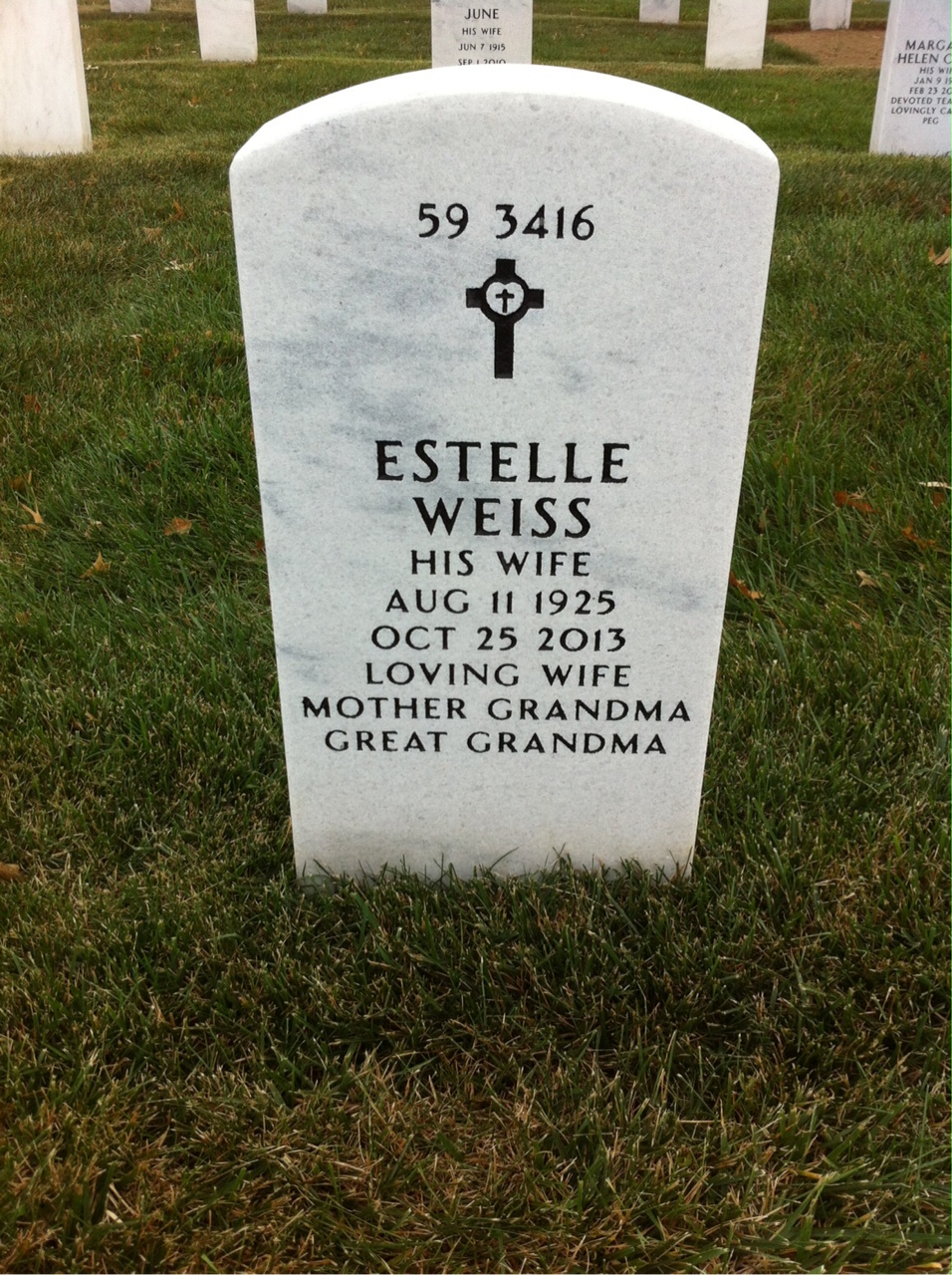 Back of headstone — Robert Surface