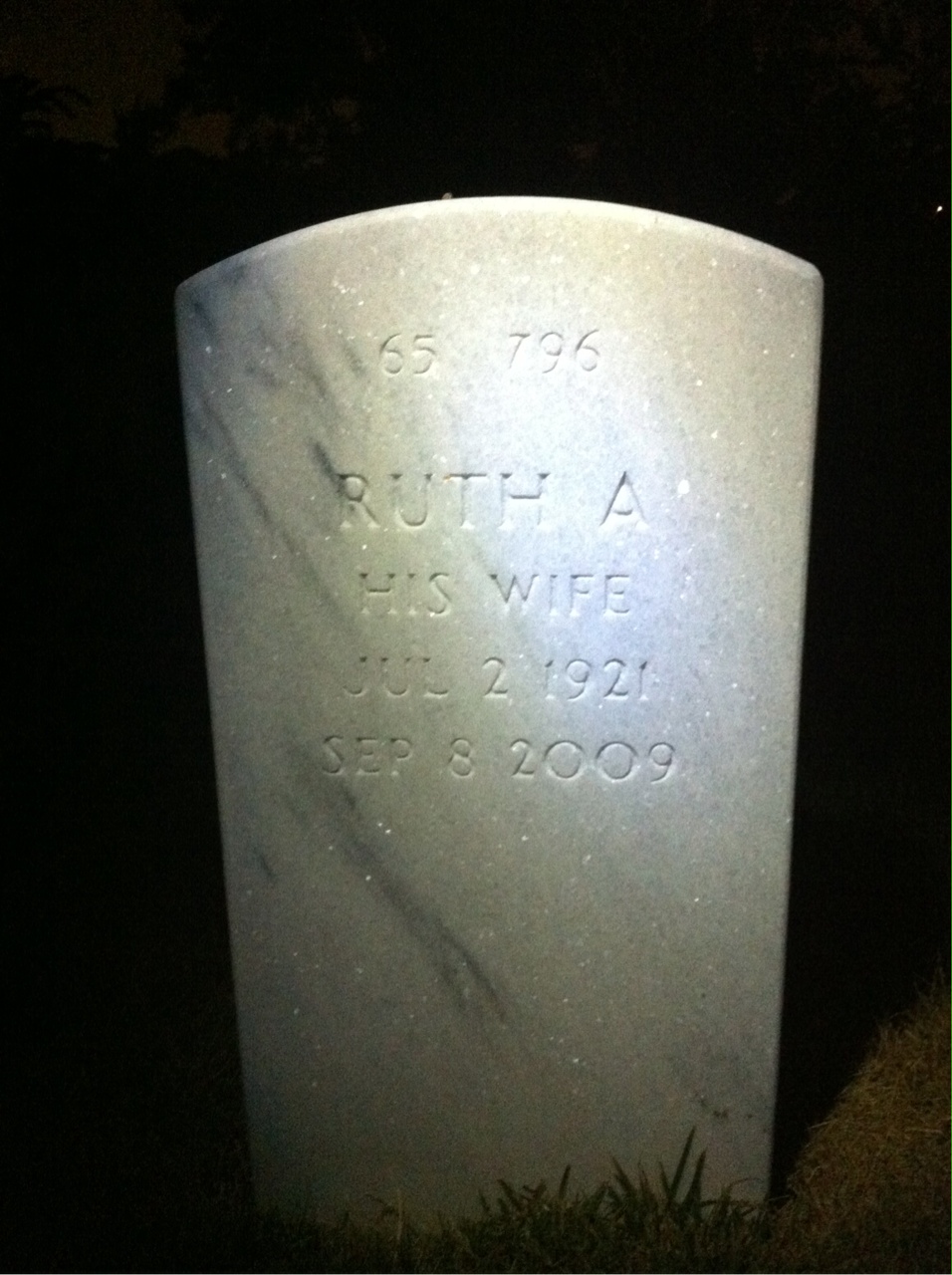 Back of headstone — Thomas Osekowski