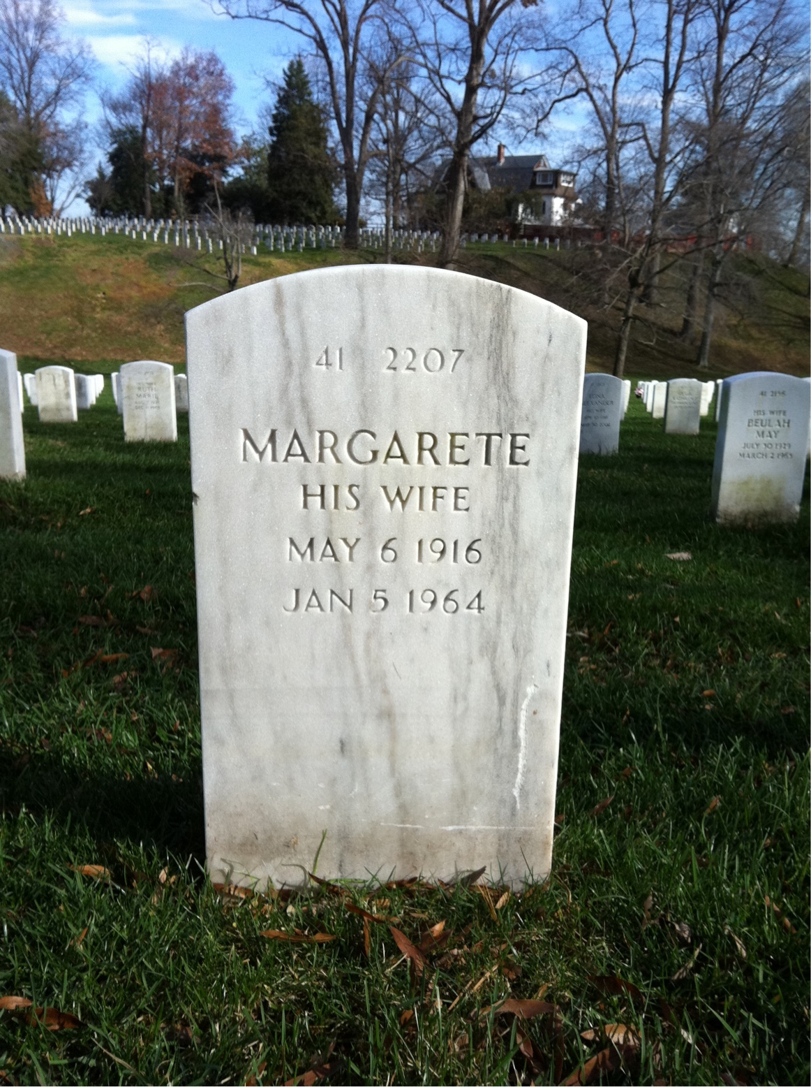 Back of headstone — Eugene Baughan
