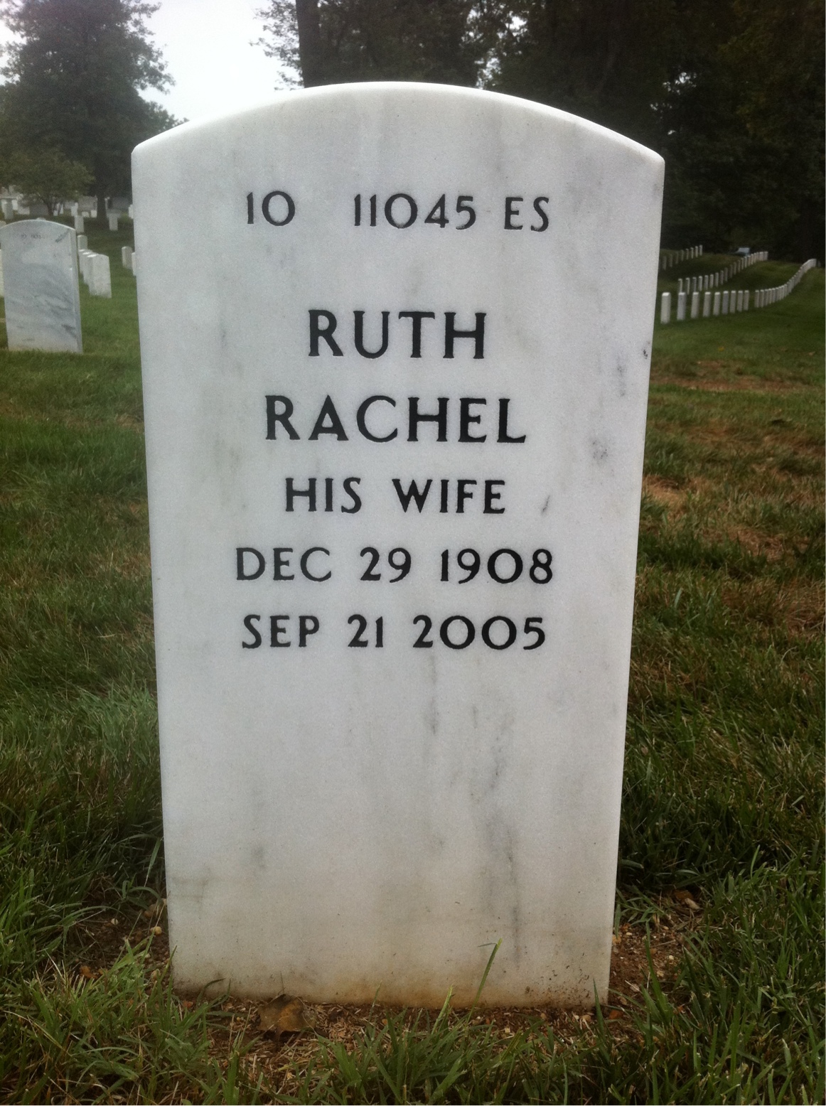 Back of headstone — James Mahan