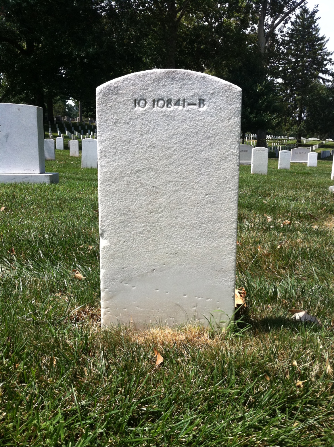 Back of headstone — Billy Ashbaugh