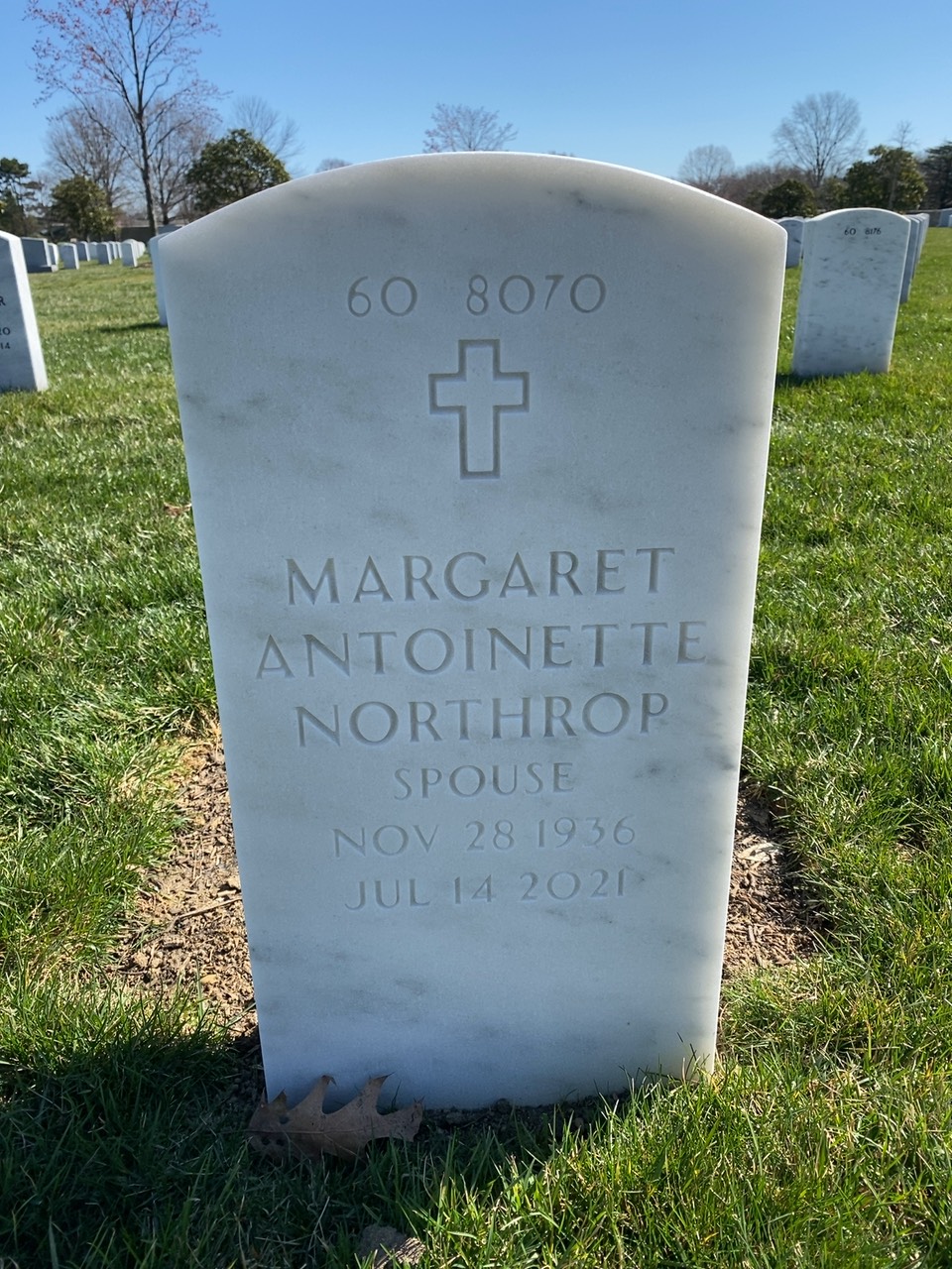 Back of headstone — Donald Alderson