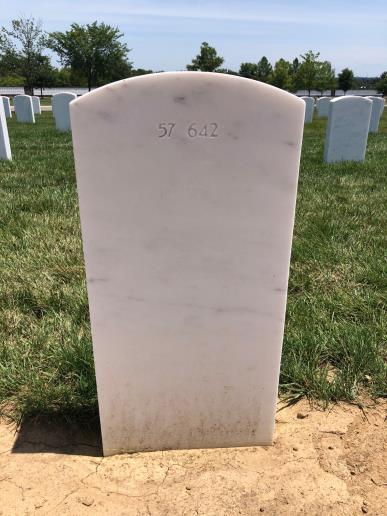 Back of headstone — William L Gist