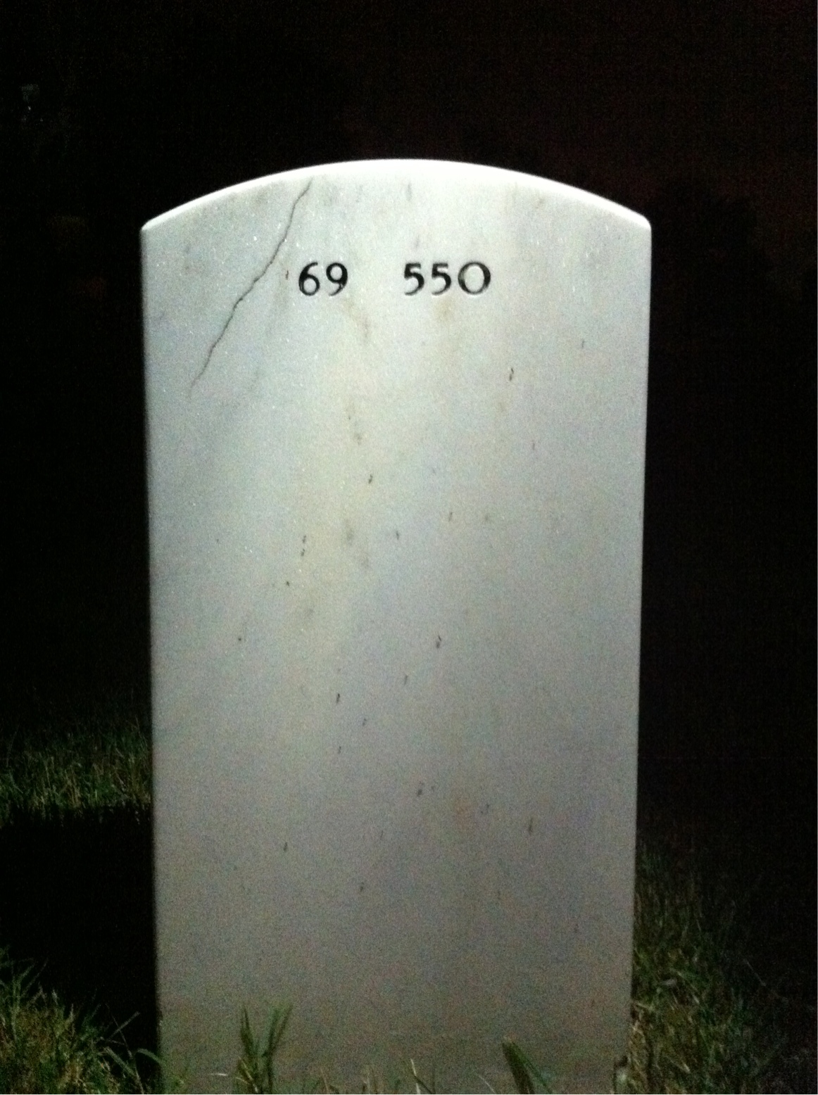 Back of headstone — Thomas Hall