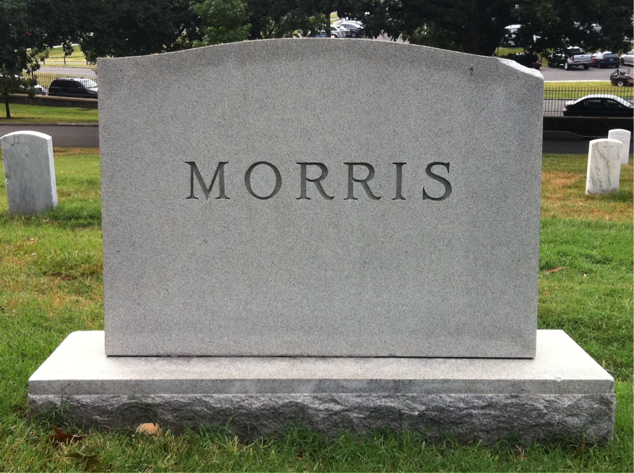 Back of headstone — Ornall Morris