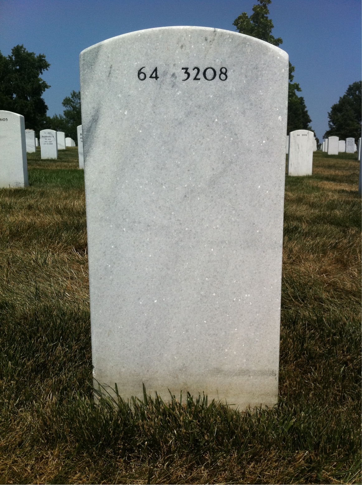 Back of headstone — John Bristor