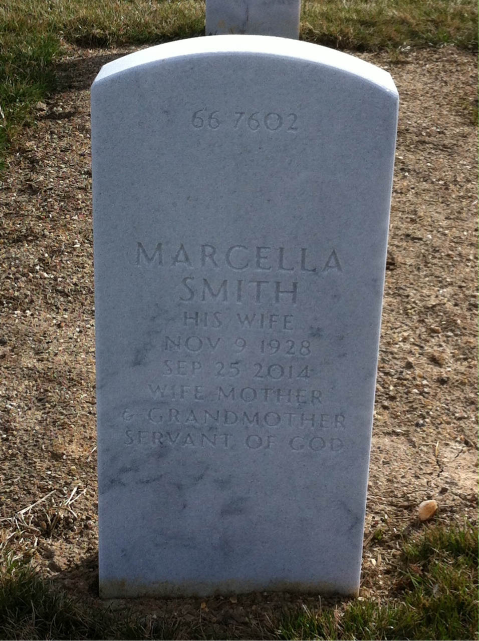 Back of headstone — Samuel Dickens