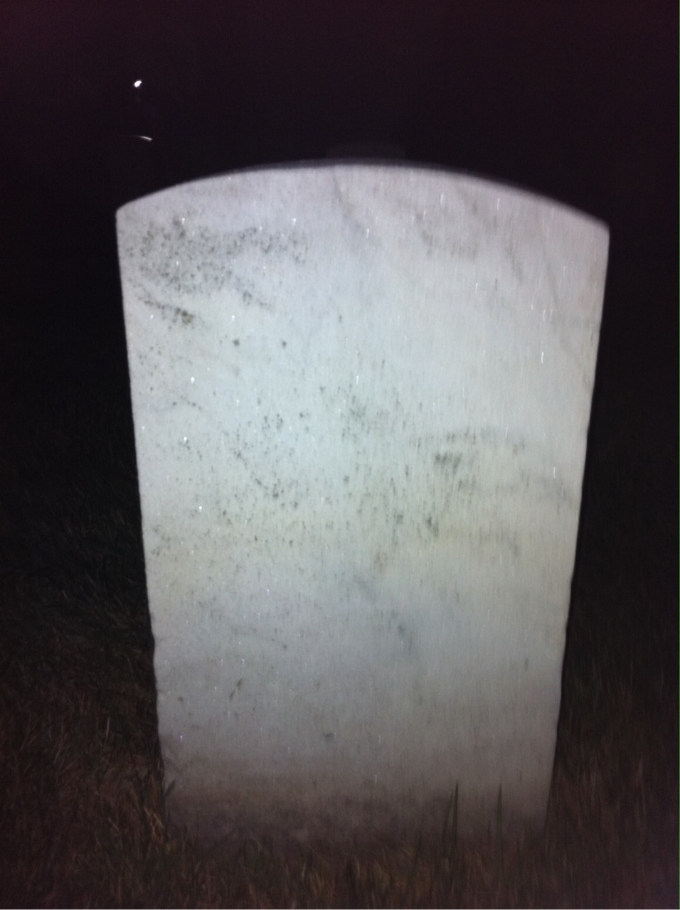 Back of headstone — Joseph Mckelvey