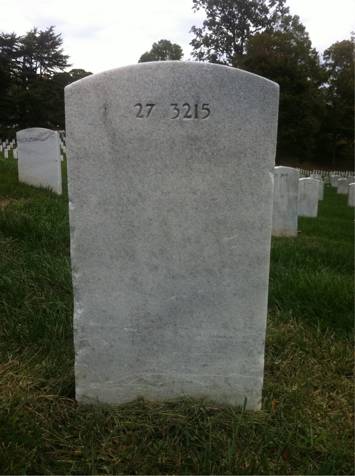 Back of headstone — John Anderson