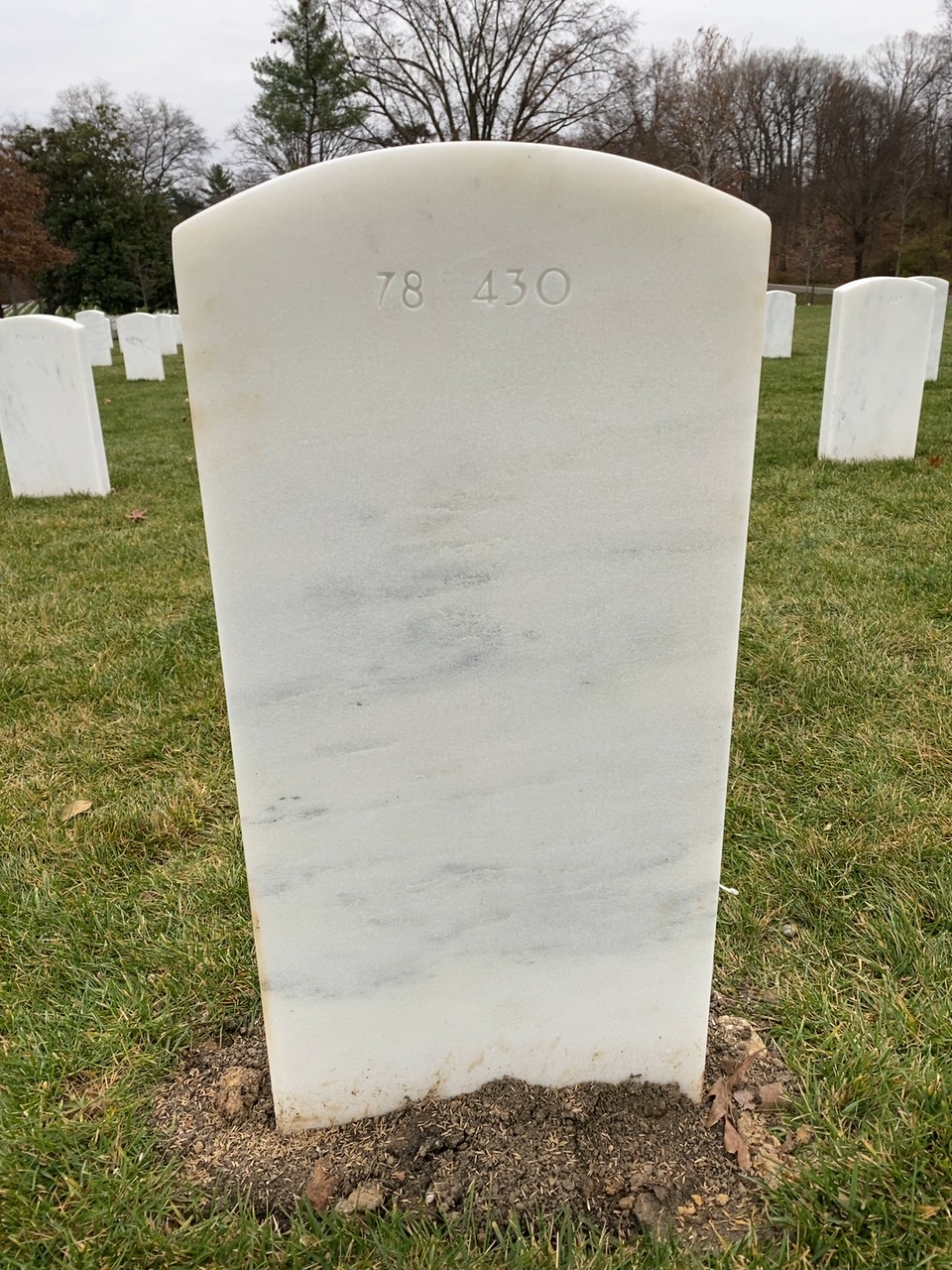 Back of headstone — William Nichaolas Jackomis
