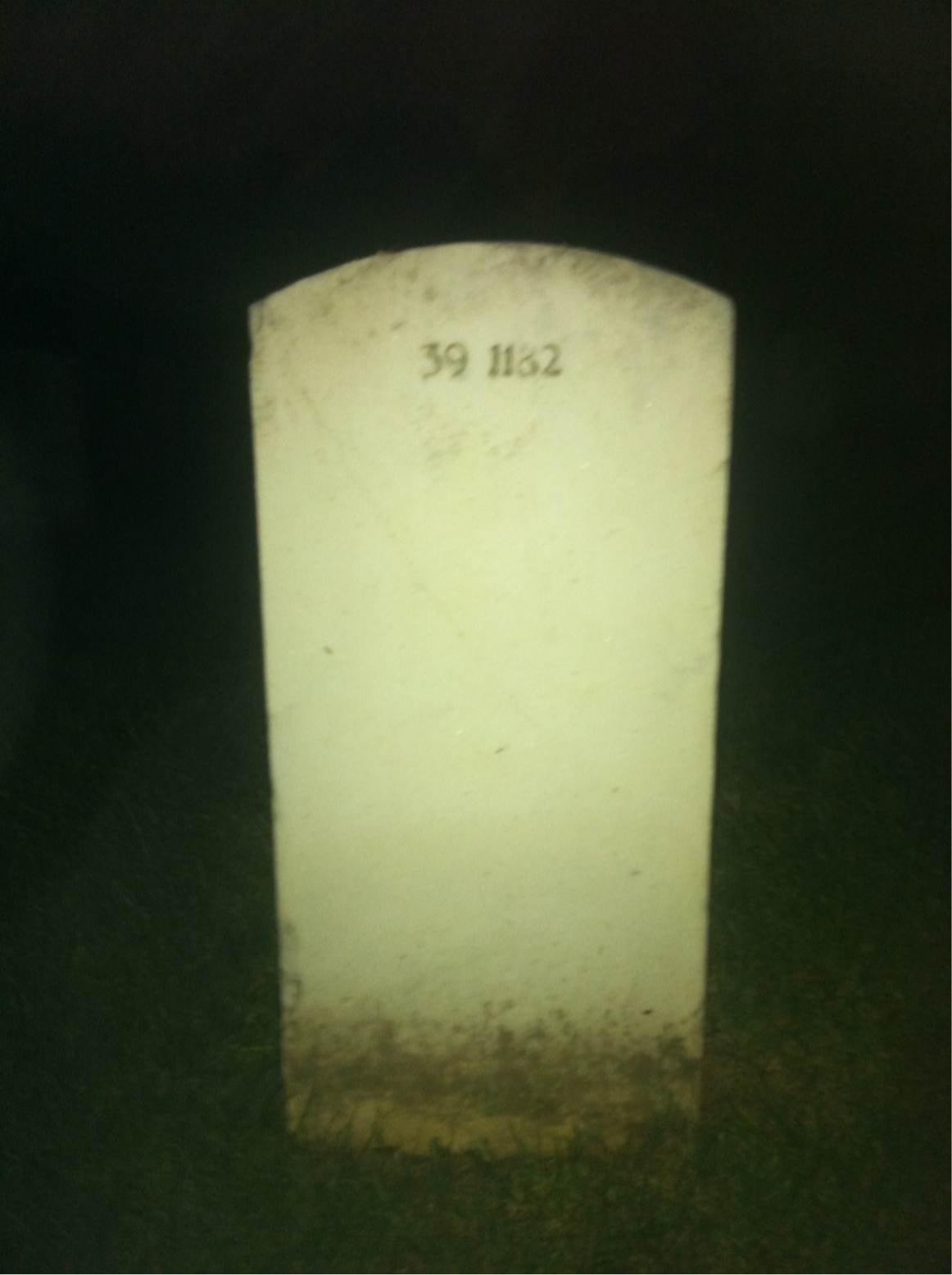 Back of headstone — James Anderson